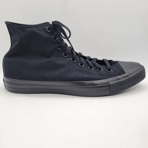 Converse Chuck Taylor All Star High Top Shoes Triple Black Sneakers Mens size 15 - Picture 2 of 10